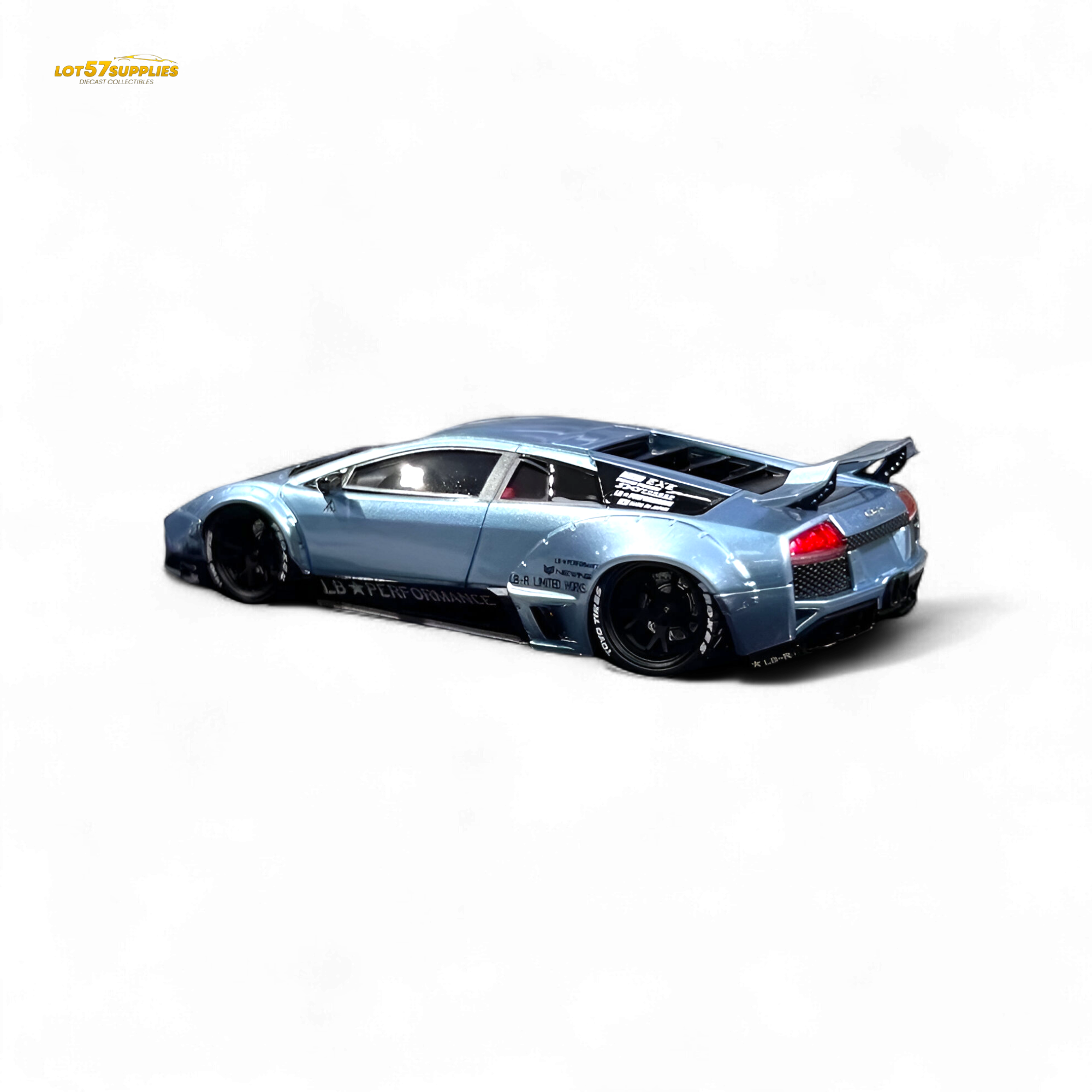 404ERROR Lamborghini Murcielago LBWK Ice Blue Low Spoiler 1:64