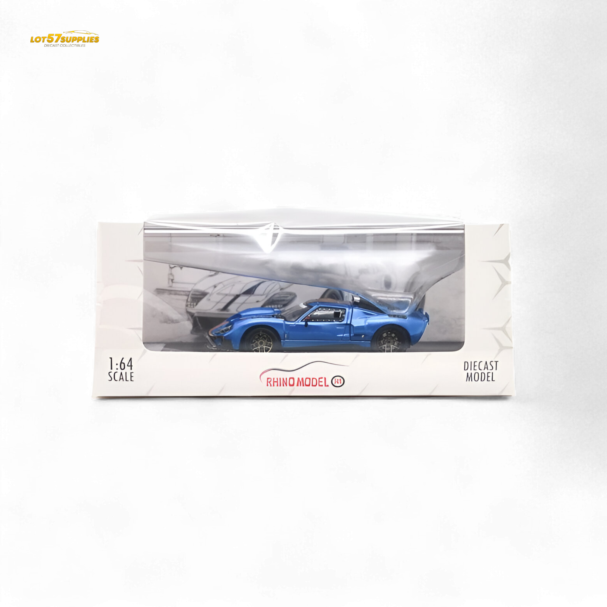 Rhino Model Ford GT40 Blue 1:64