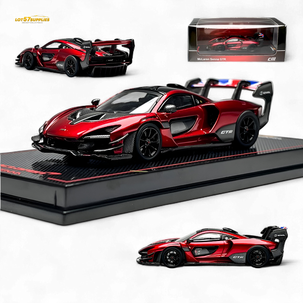 CM Model McLaren Senna GTR Metallic Red 1:64