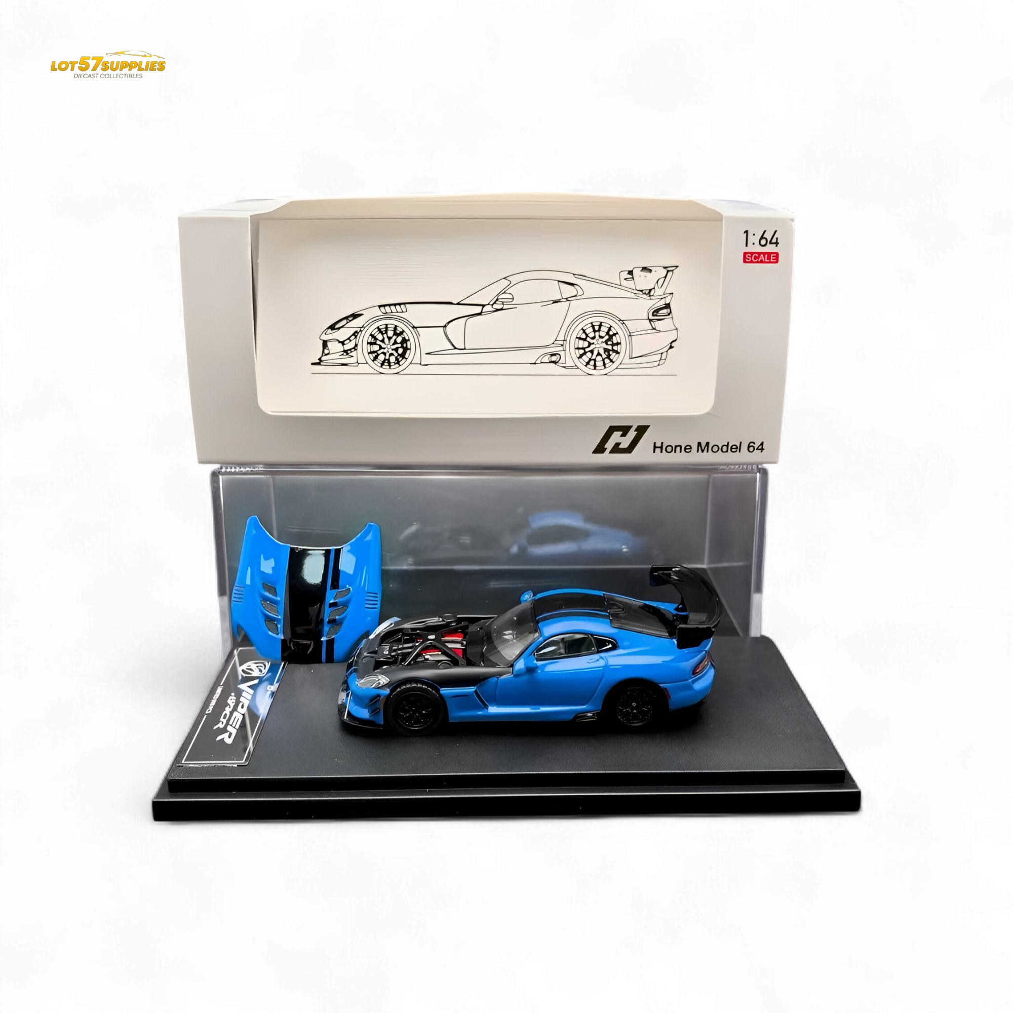 Hone Model Dodge Viper ACR Competition Blue 1:64