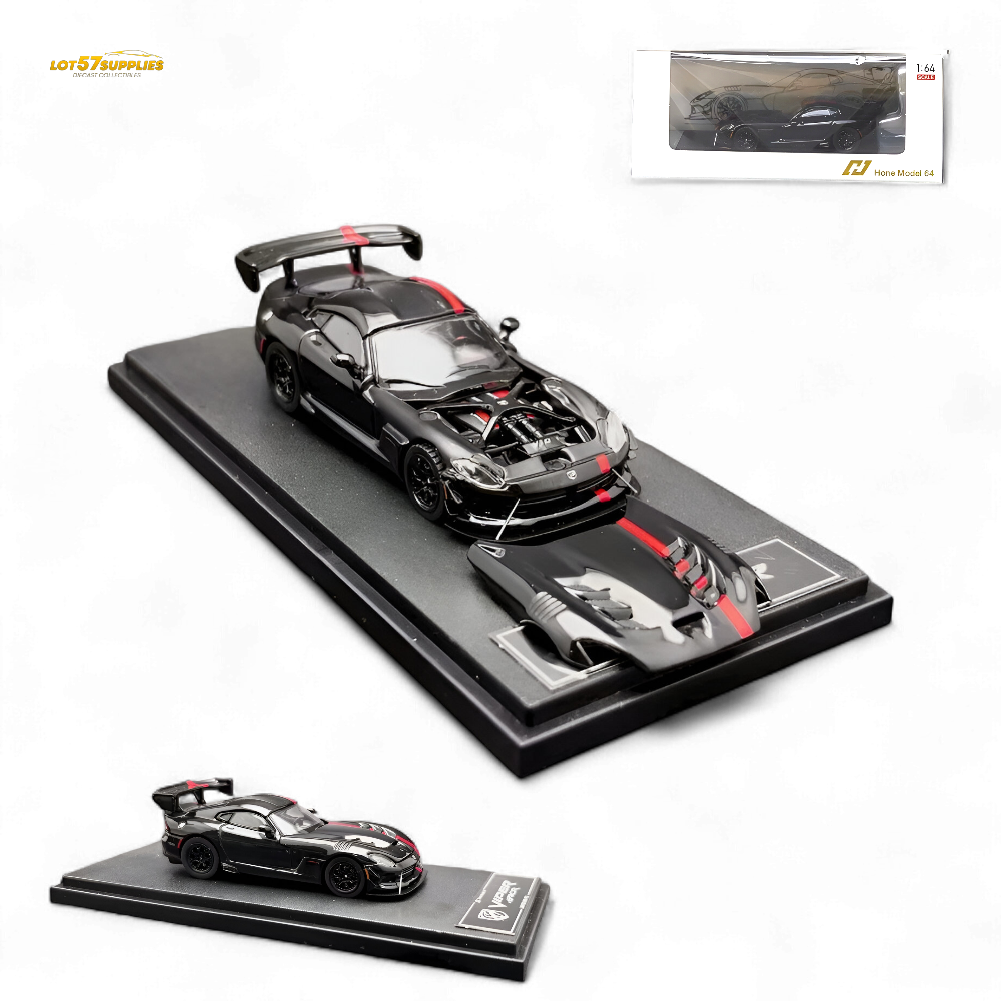 Hone Model Dodge Viper ACR Venom Black 1:64