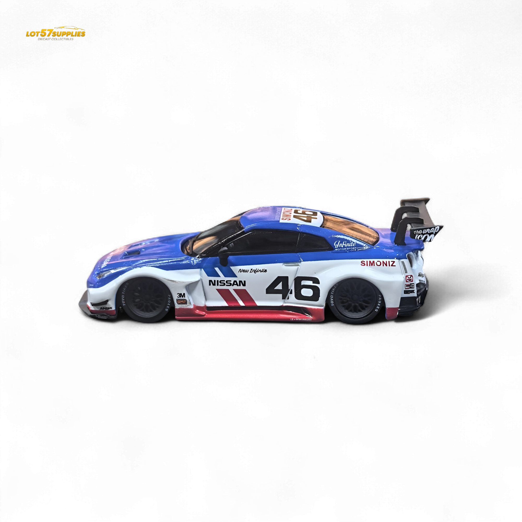 MC LB GTR R35 GT - BRE White Blue Top Livery 1:64