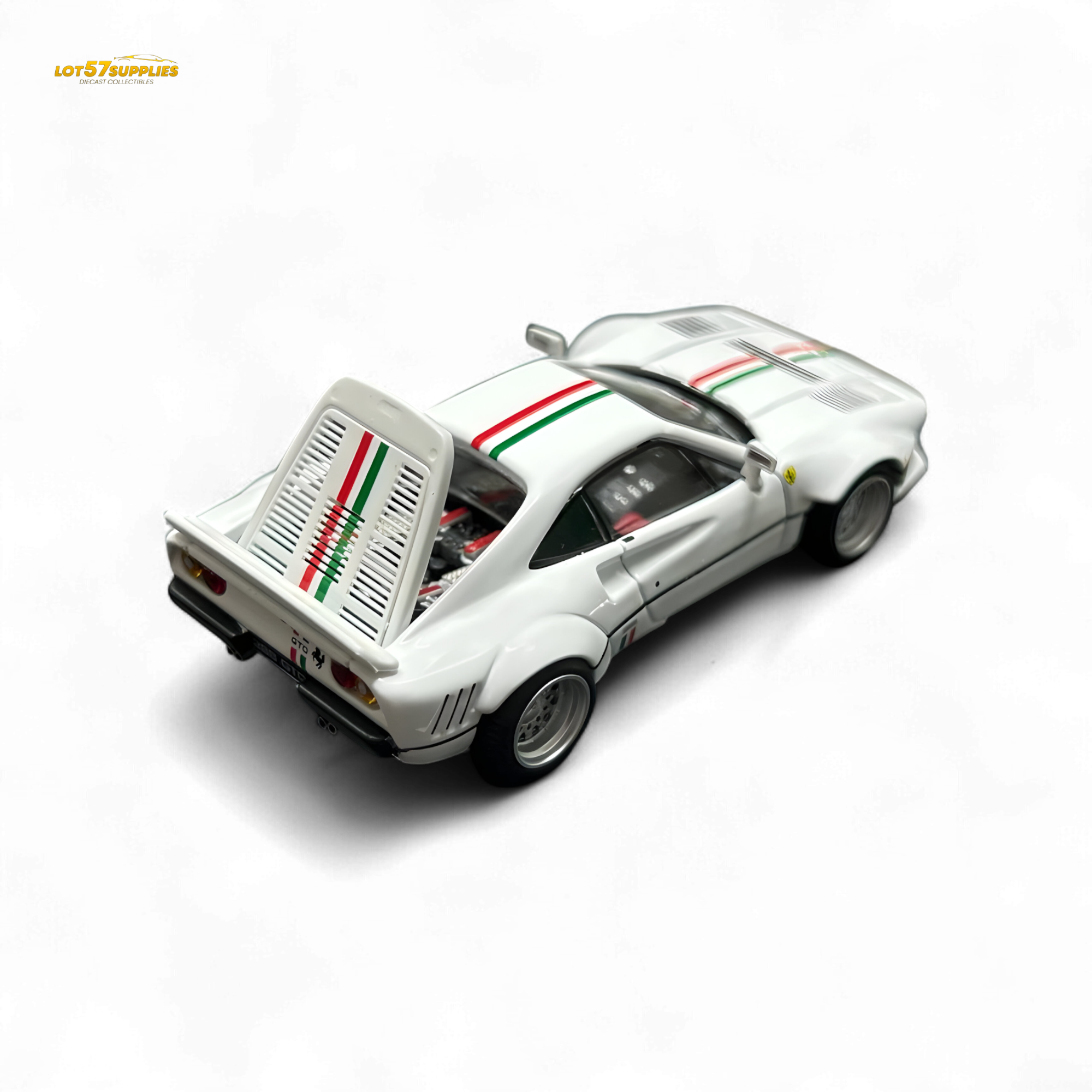 Hone Model 64 288GTO Wide-Body Latte Art White 1:64