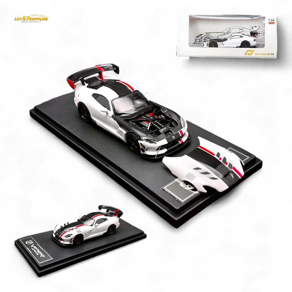 Hone Model Dodge Viper ACR White 1:64