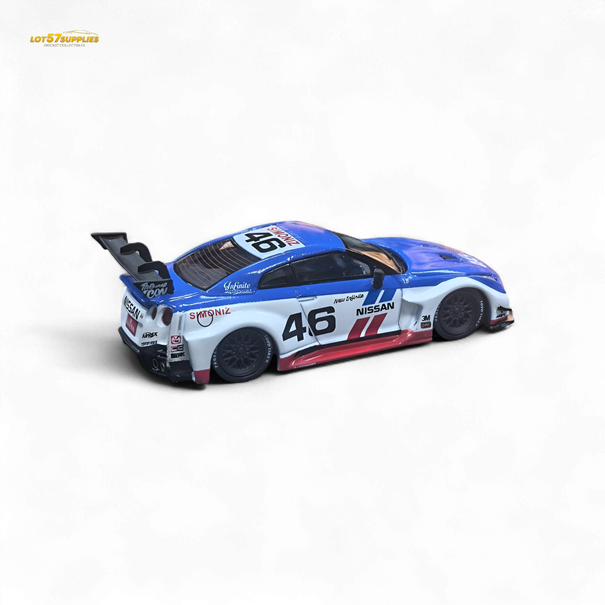 MC LB GTR R35 GT - BRE White Blue Top Livery 1:64