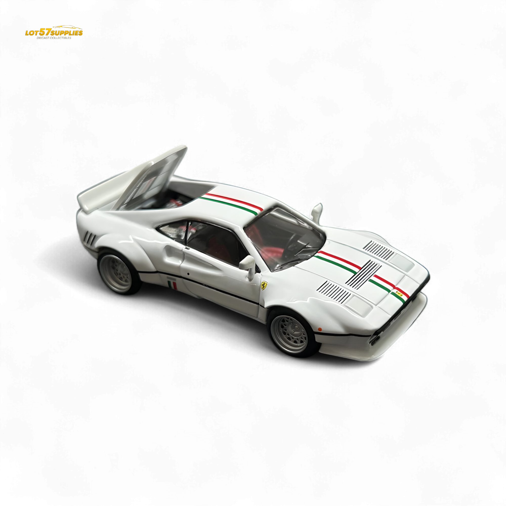 Hone Model 64 288GTO Wide-Body Latte Art White 1:64