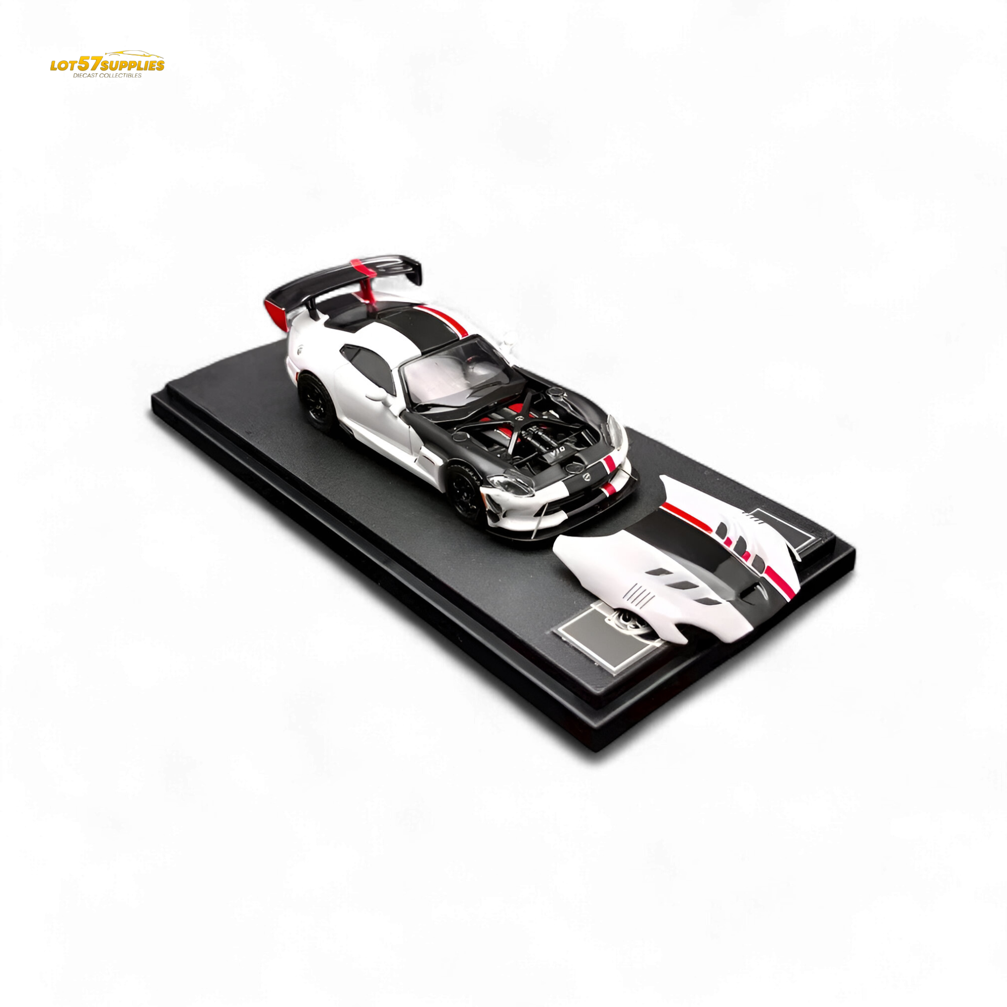 Hone Model Dodge Viper ACR White 1:64