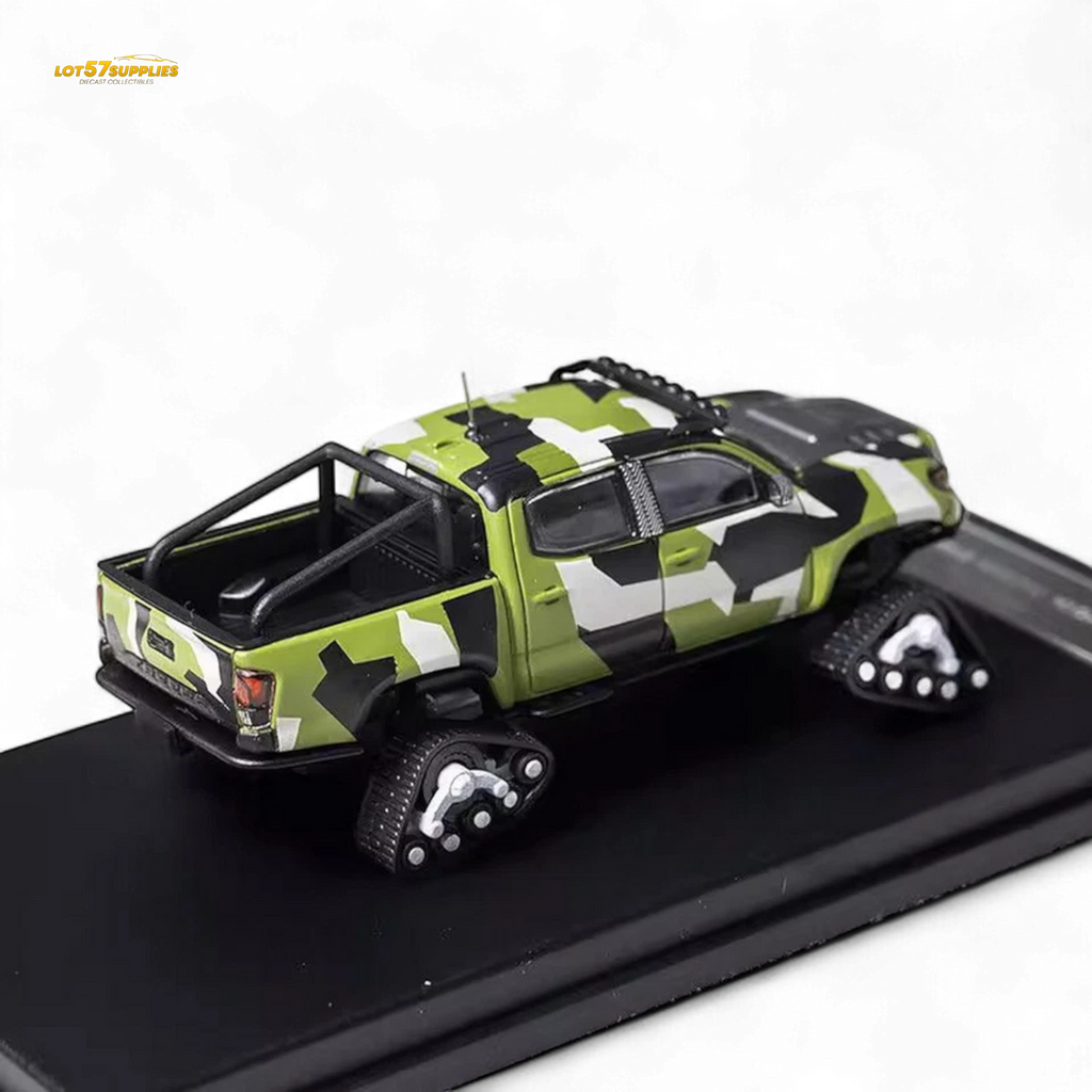 GCD Toyota Tacoma Snow Version Green Camo 1:64