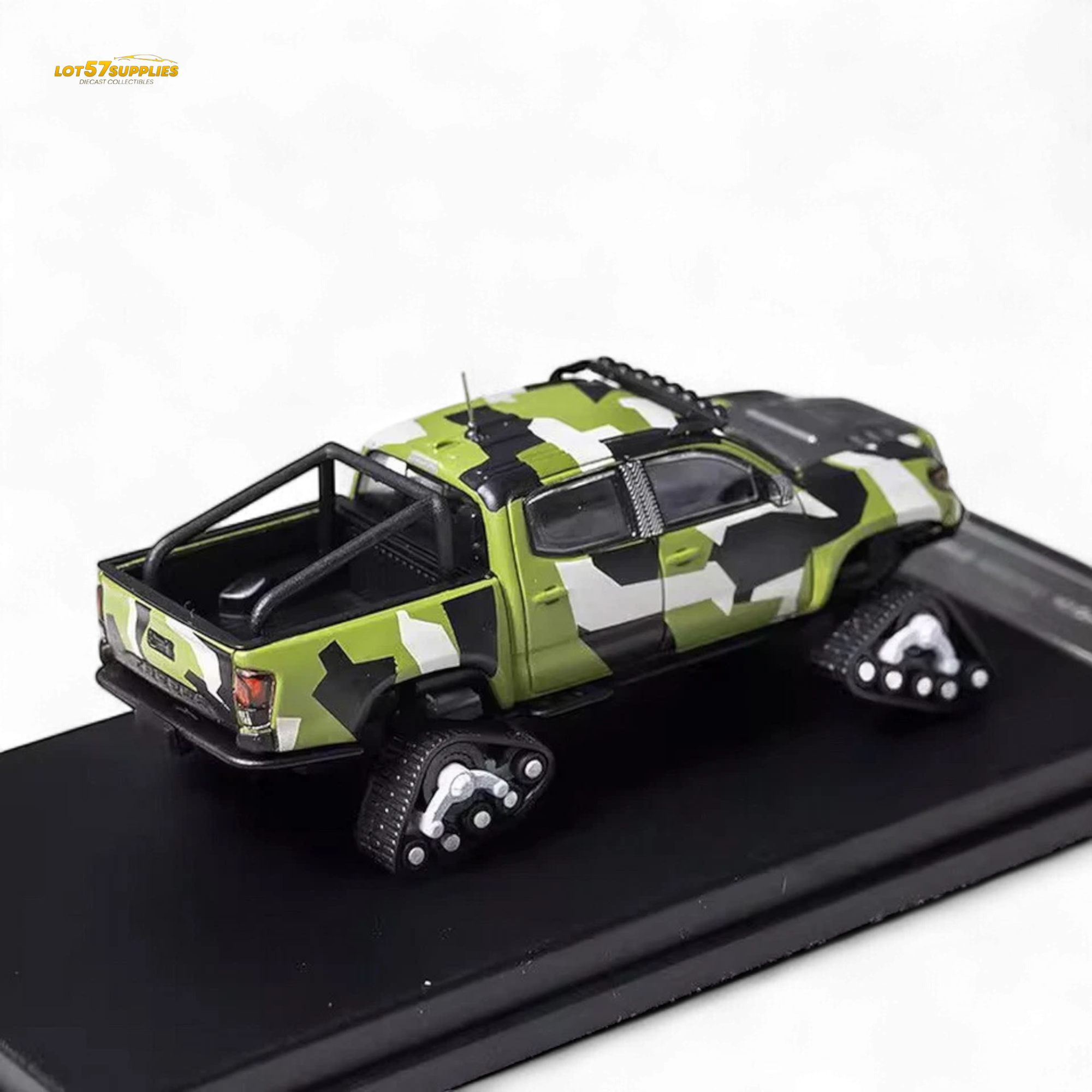 GCD Toyota Tacoma Snow Version Green Camo 1:64