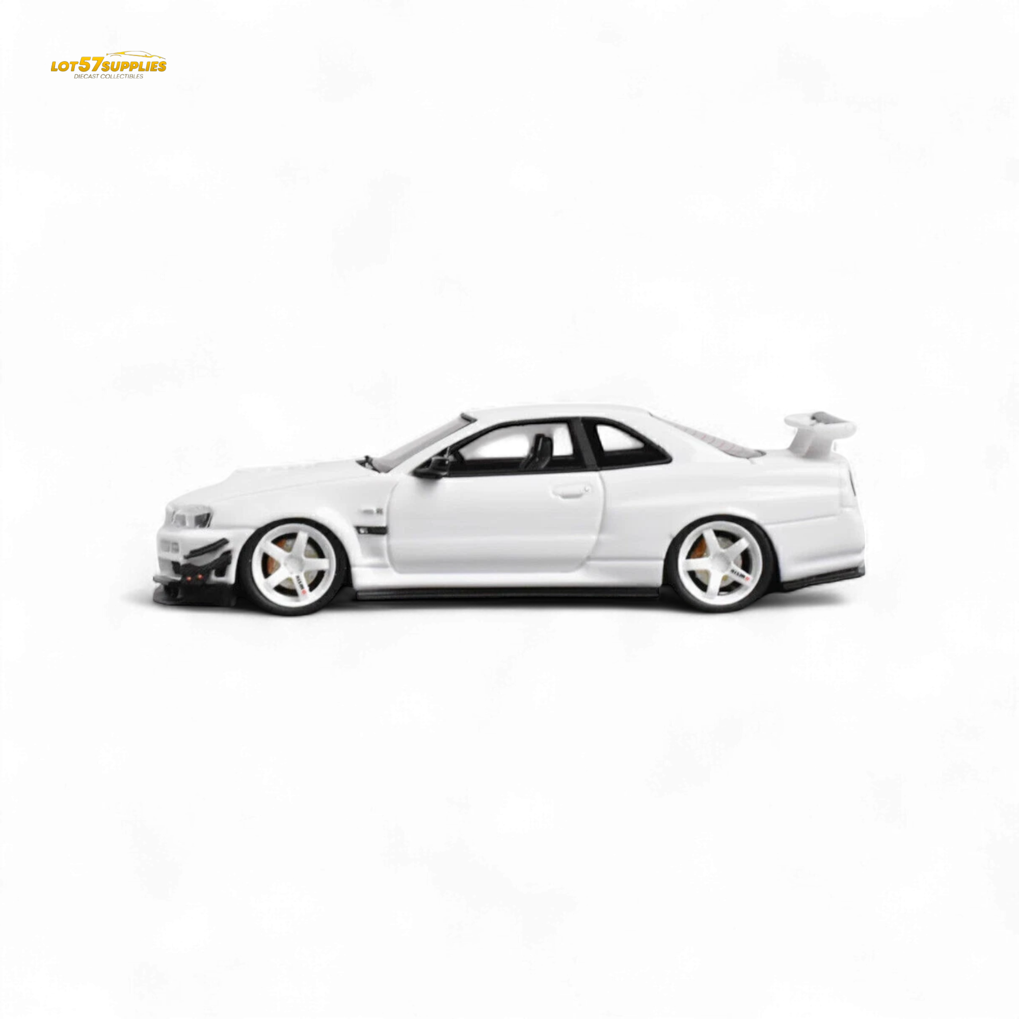 404ERROR Nissan Skyline GT-R R34 Customized White 1:64