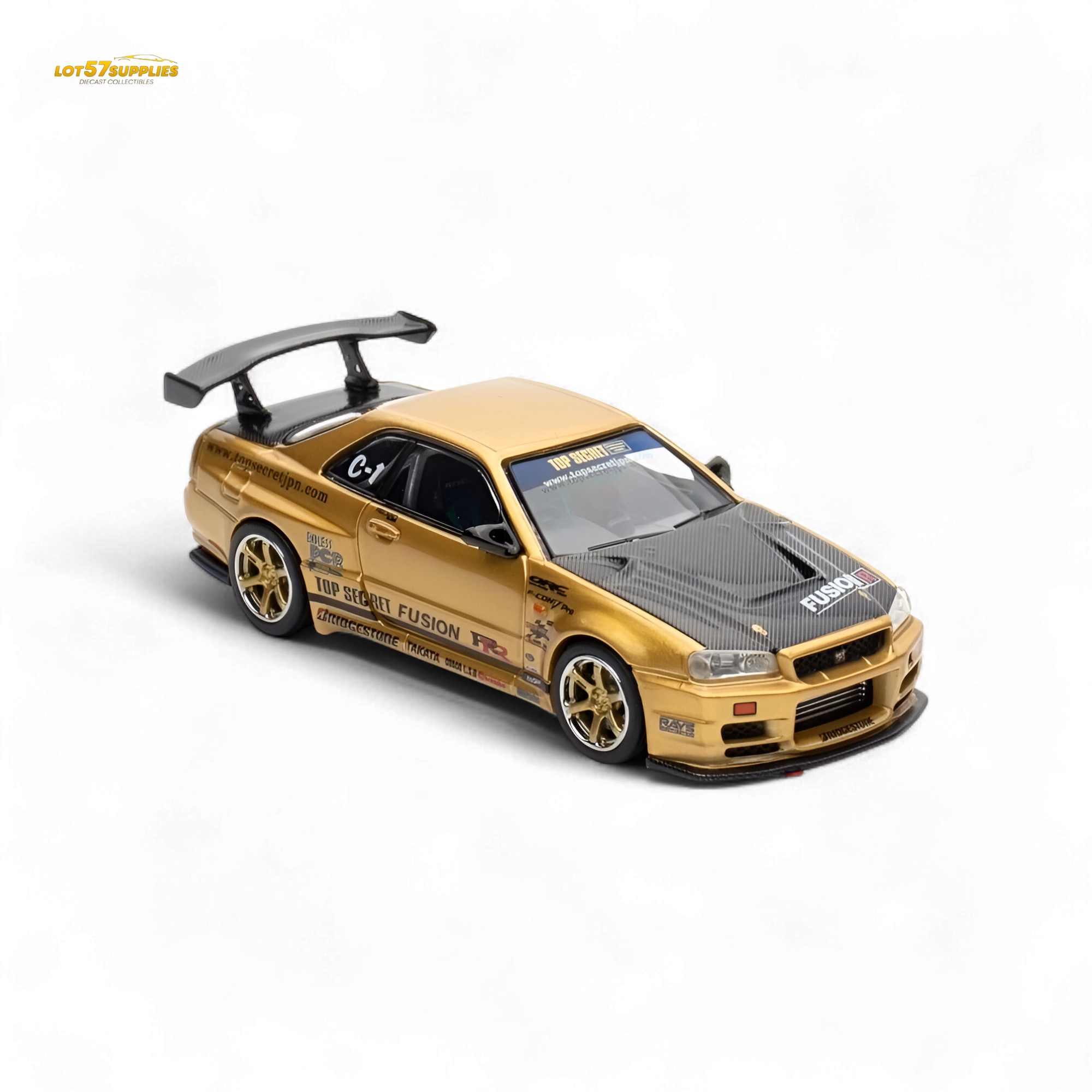 INNO64 Top Secret R34 GT-R Gold 1:64