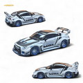MC LB GTR R35 GT - White Blue Stripe Carbon Roof 1:64