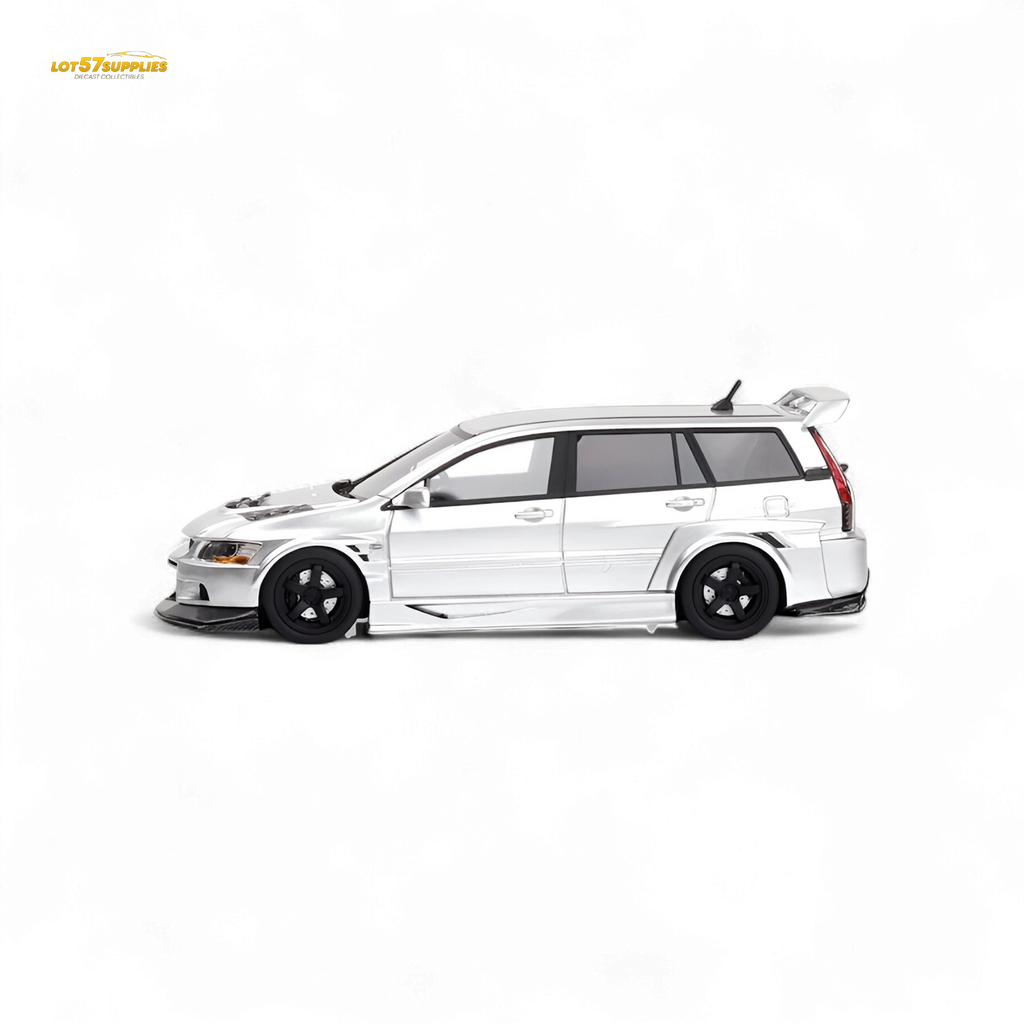 404ERROR Mitsubishi Lancer EVO 9 Wagon Glossy Silver 1:64