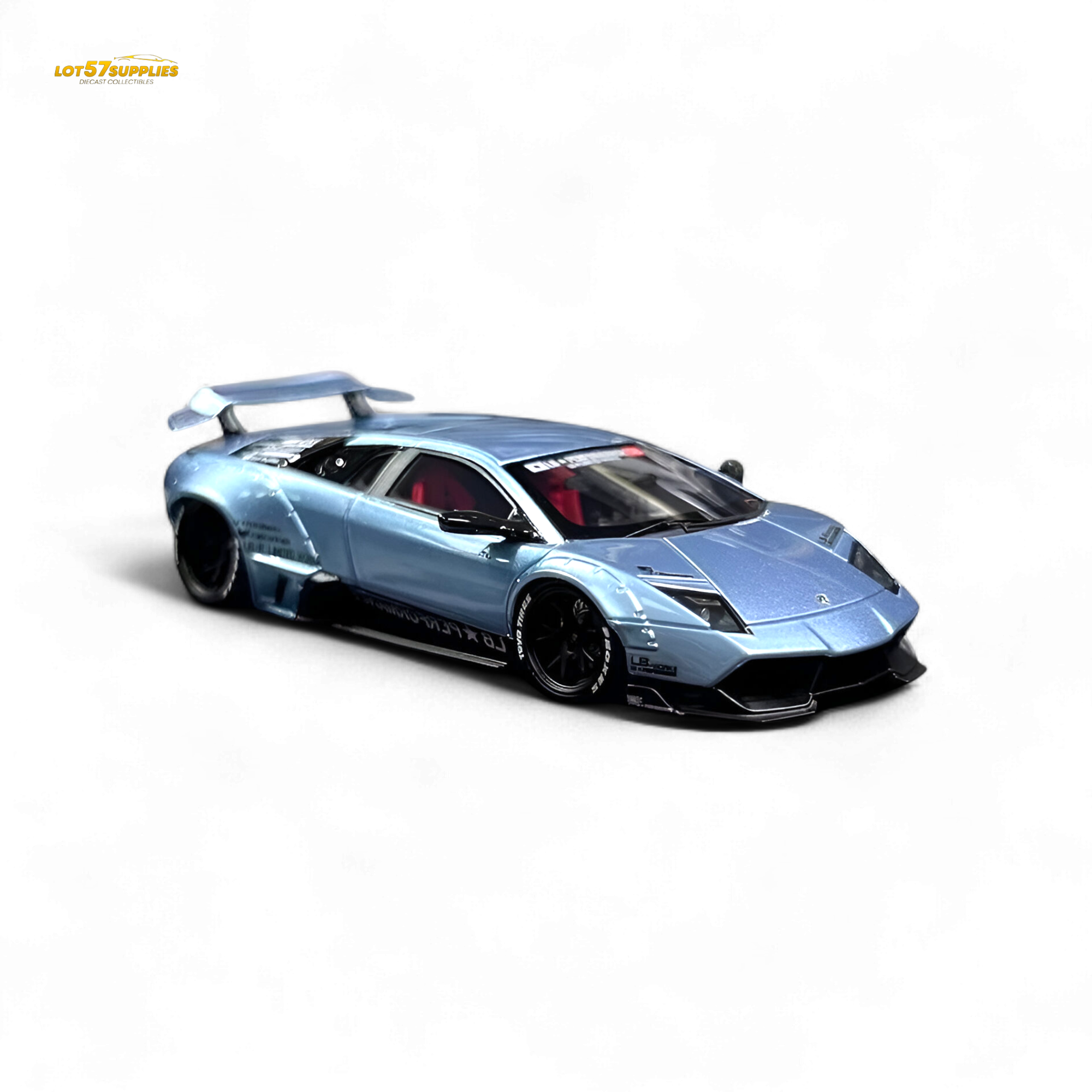 404ERROR Lamborghini Murcielago LBWK Ice Blue Low Spoiler 1:64