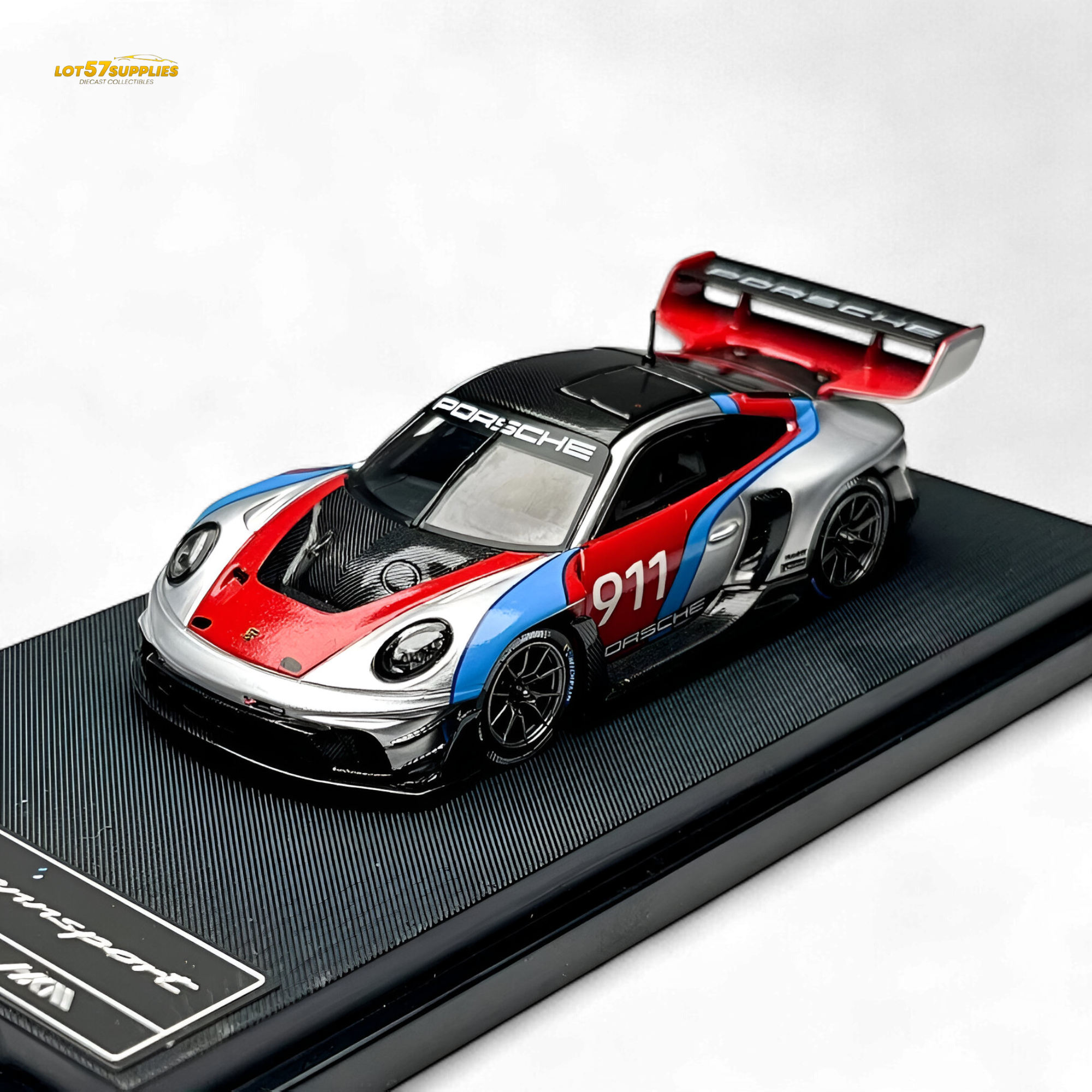 HKM Model Porsche 911 GT3 Rennsport Silver 1:64