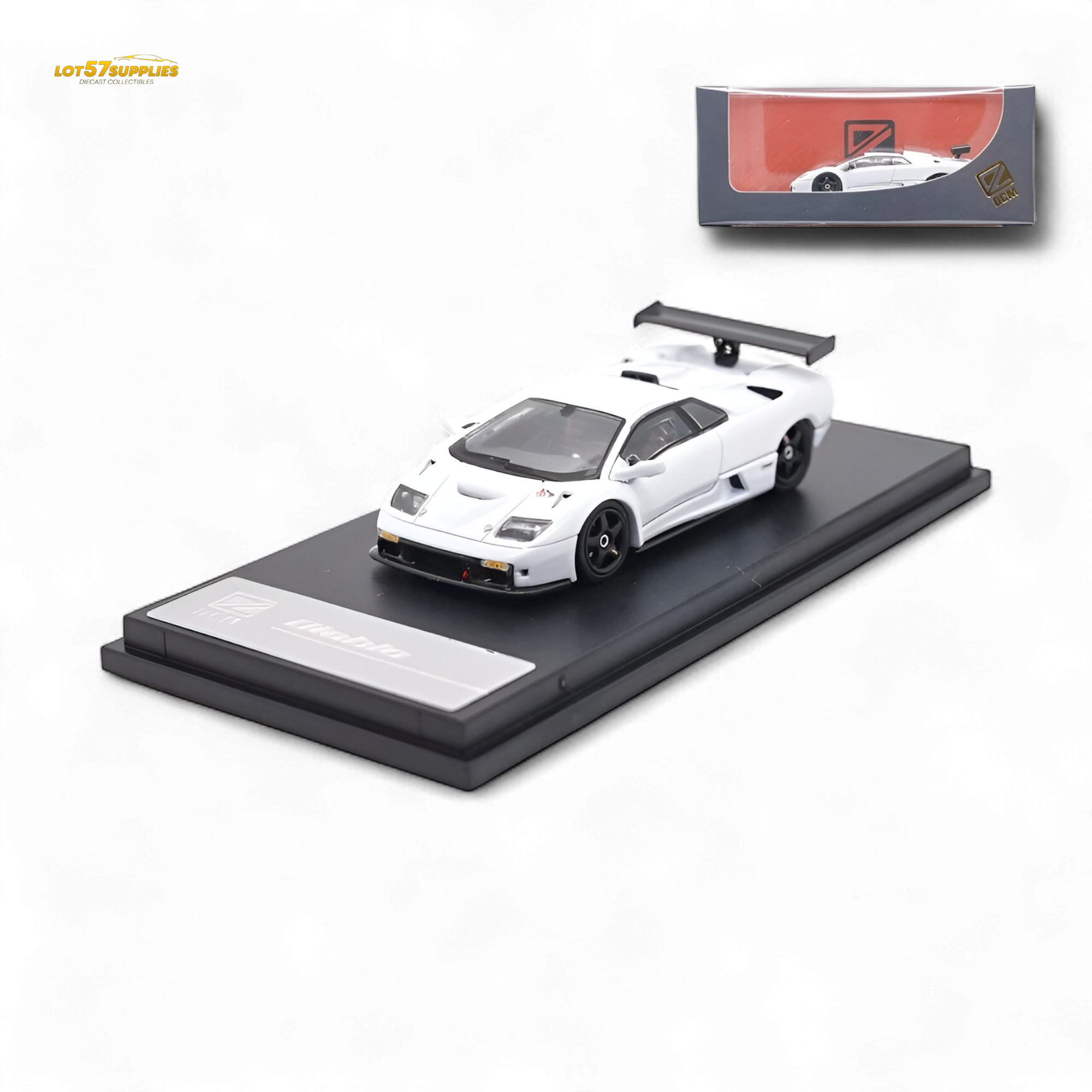 DCM Lamborghini Diablo GT-R White 1:64