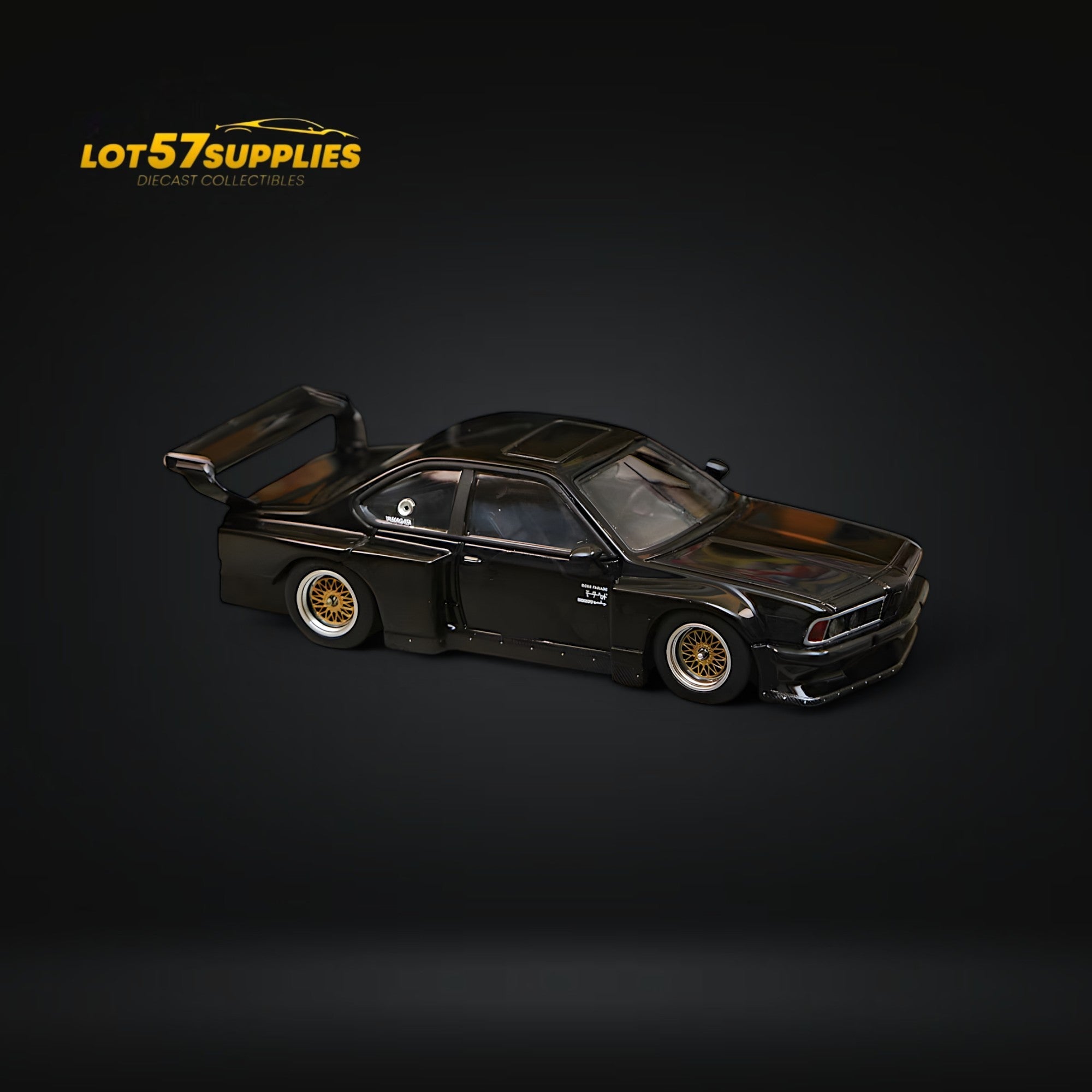 Street Weapon BMW E24 635 CSI Sharknose WideBody Black 1:64