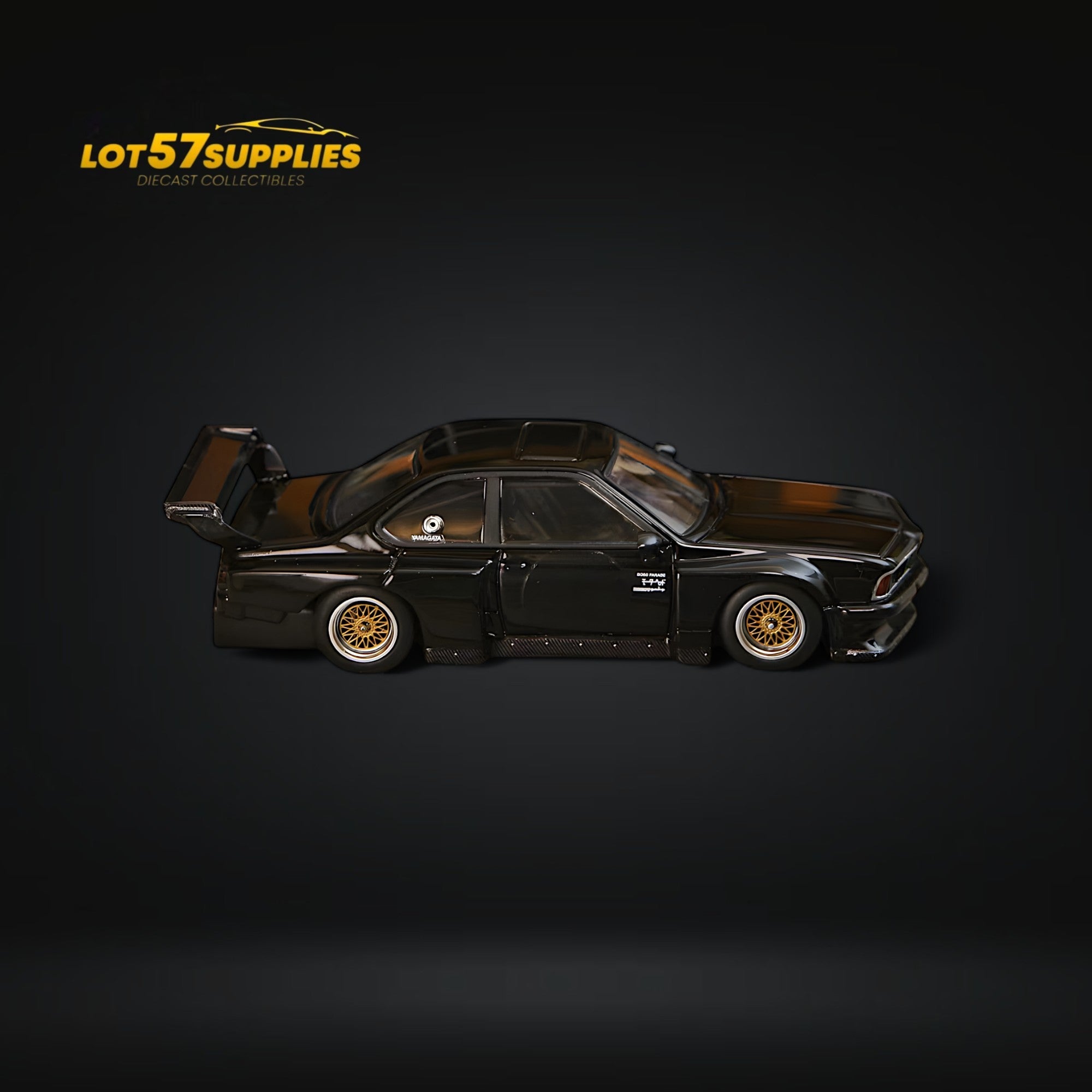Street Weapon BMW E24 635 CSI Sharknose WideBody Black 1:64