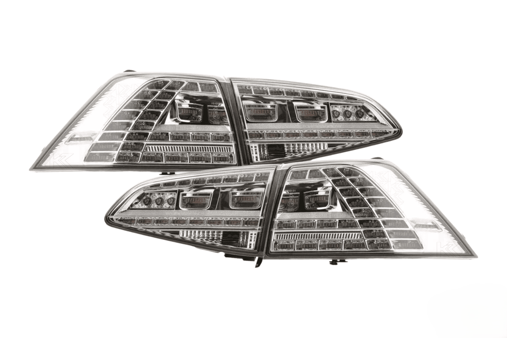 VW MK7 Golf GTI Chrome/Clear LED Tail Lights (2012 - 2017)