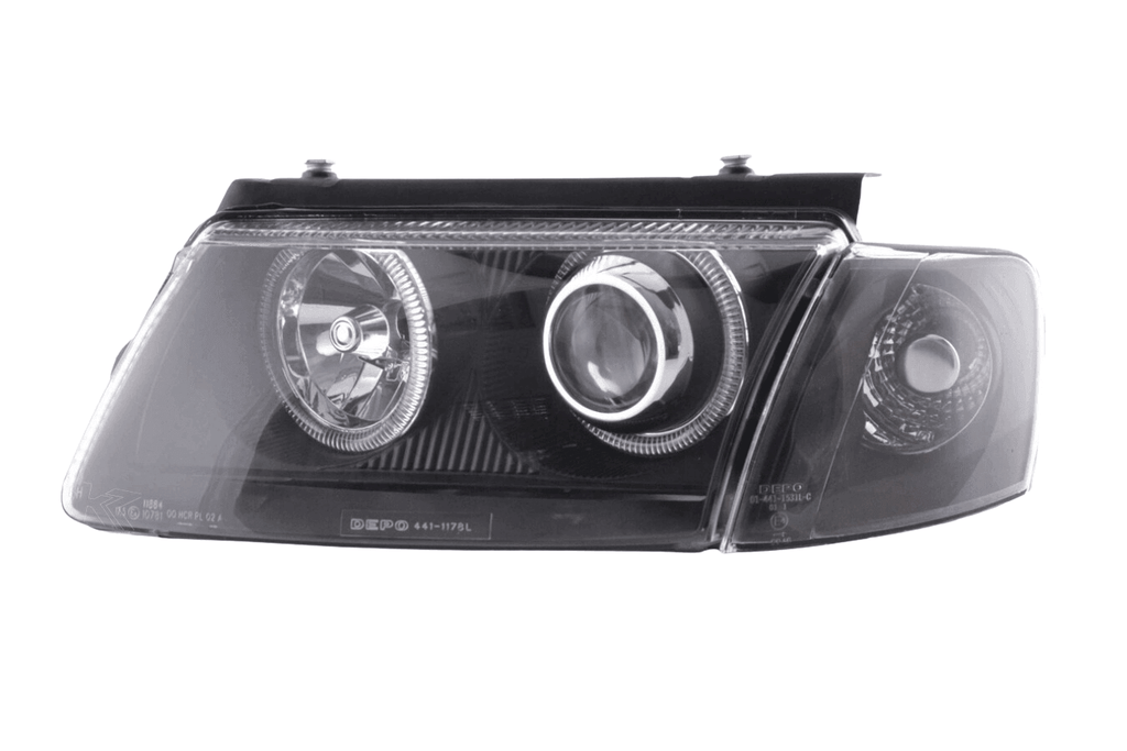 VW Passat B5 3B Black Angel Eyes Headlights (1997-2000)