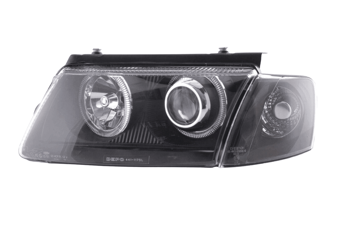 VW Passat B5 3B Black Angel Eyes Headlights (1997-2000)
