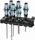 Wera 3334/6 Stainless Steel Slotted/Phillips Screwdriver Set + Rack 05032060001