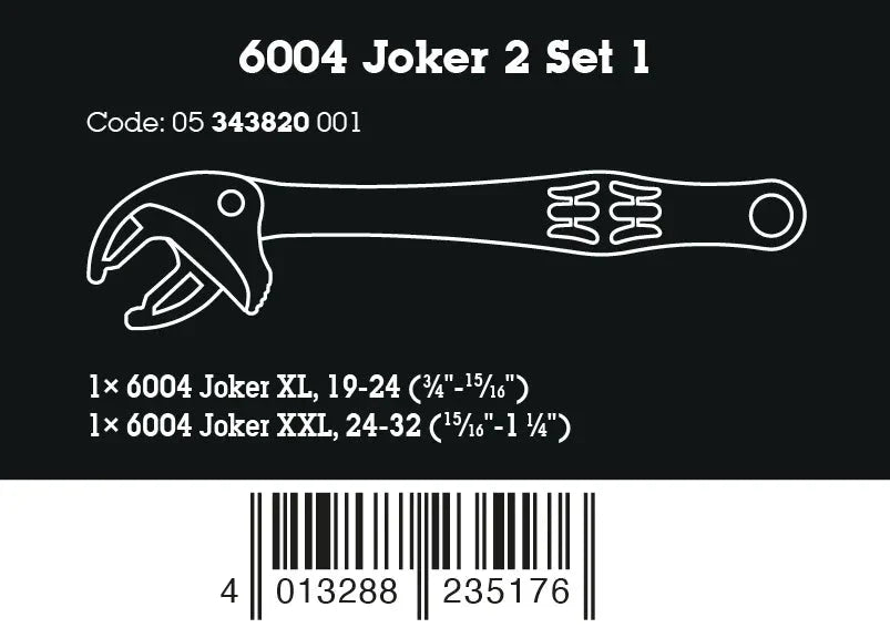 Wera 6004 Joker 2 Set 1 Self-Setting Spanner Set, XL & XXL 2-Piece (05343820001)