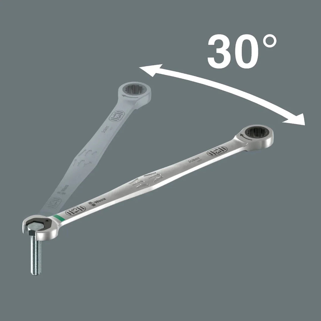Wera 6007 Joker 11 Set 1 | 11-Piece Ratcheting Combination Spanner Set (Long Design)