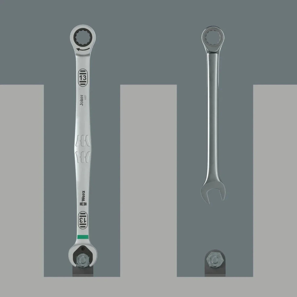 Wera 6007 Joker 11 Set 1 | 11-Piece Ratcheting Combination Spanner Set (Long Design)