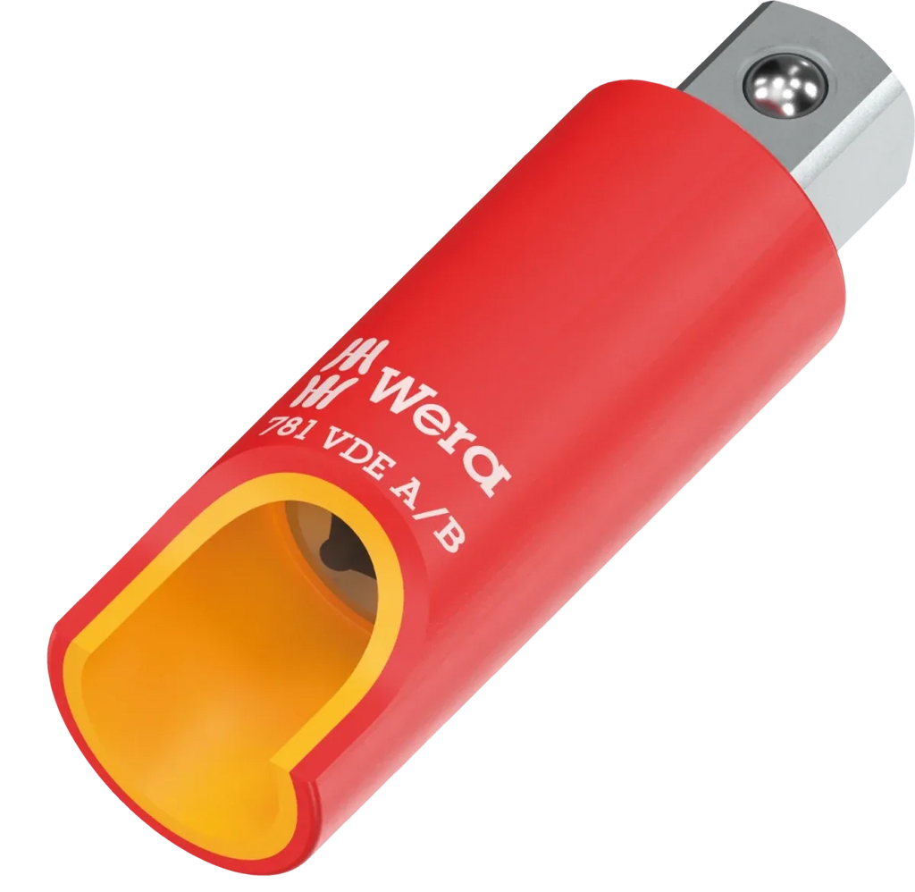 Wera 781 A/B VDE Insulated Adapter, 1/4" Internal Square to 3/8" External Square (05024690001)