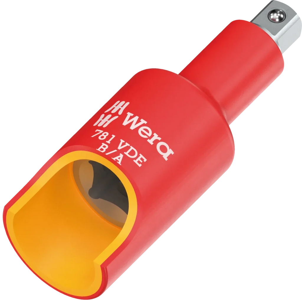 Wera 781 B/A VDE Insulated Adapter, 3/8" Internal Square to 1/4" External Square (05024692001)