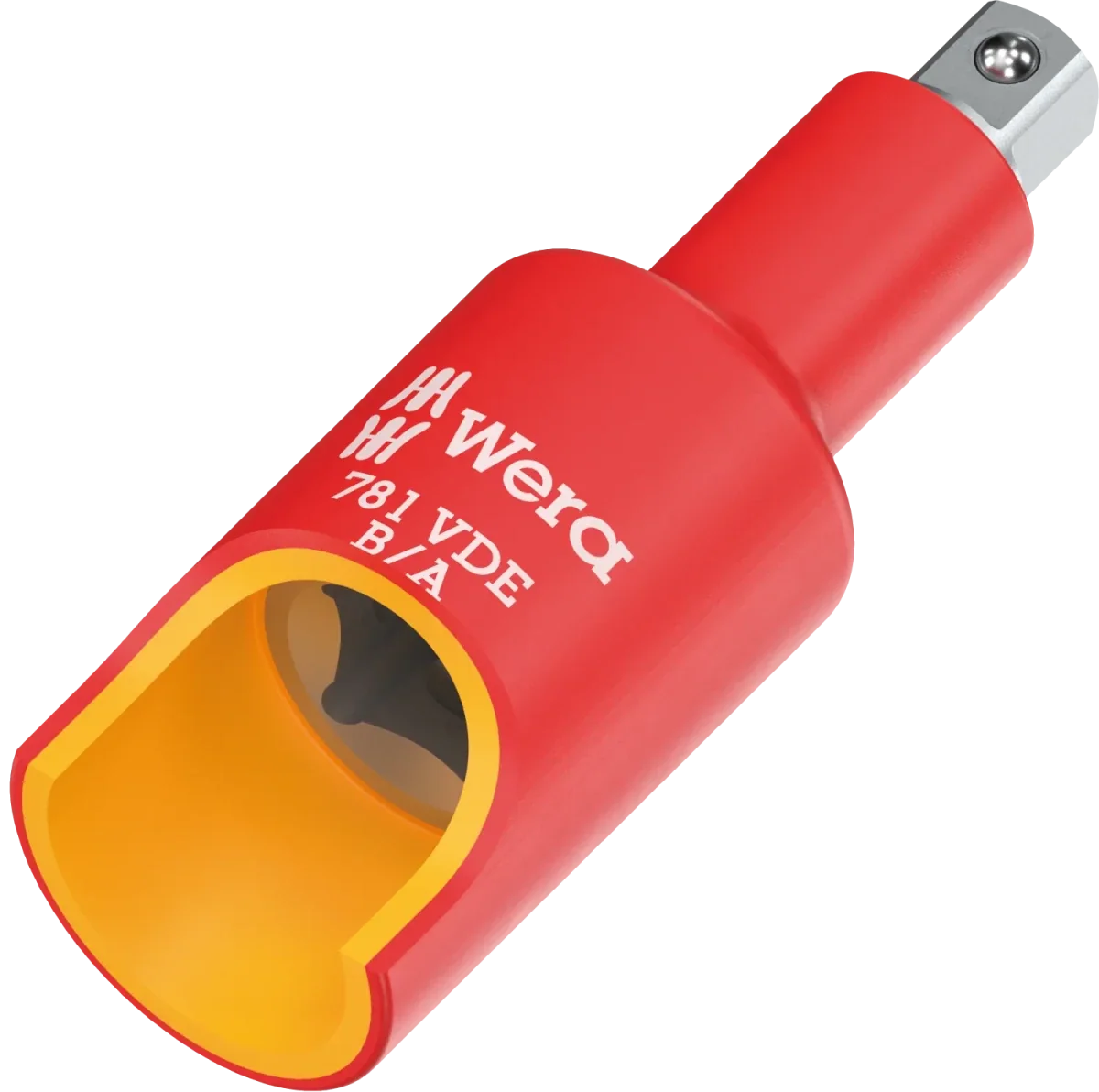 Wera 781 B/A VDE Insulated Adapter, 3/8" Internal Square to 1/4" External Square (05024692001)