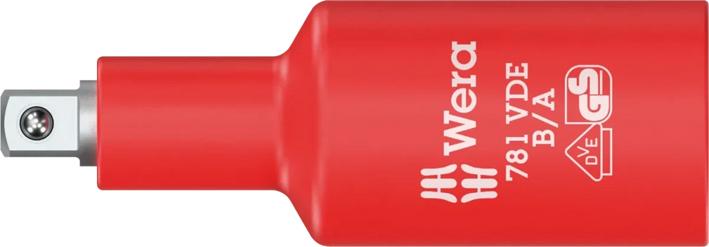 Wera 781 B/A VDE Insulated Adapter, 3/8" Internal Square to 1/4" External Square (05024692001)