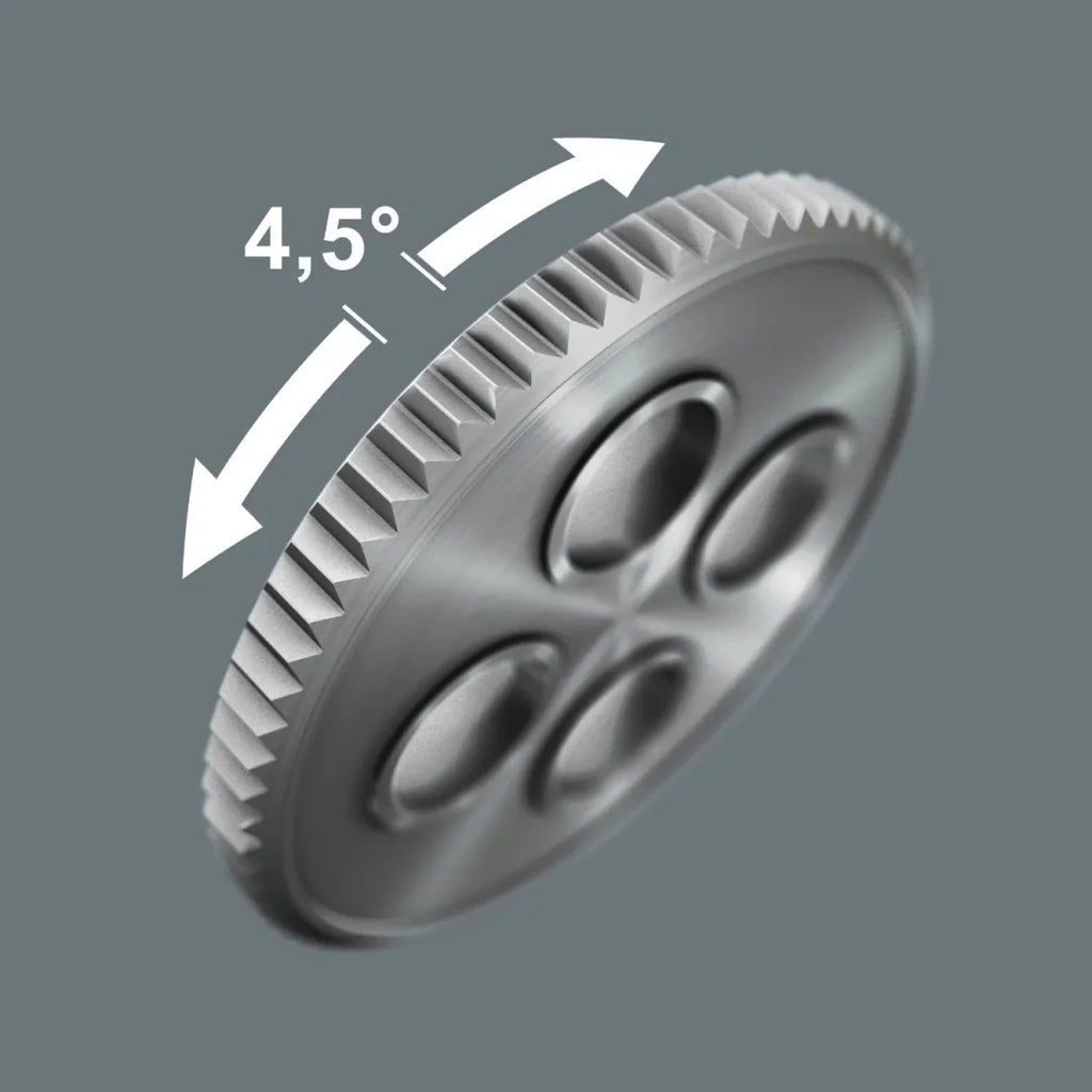 Wera 8010 A Zyklop Comfort 1/4" Drive Ratchet – 80-Tooth Fine Action (05005600001)