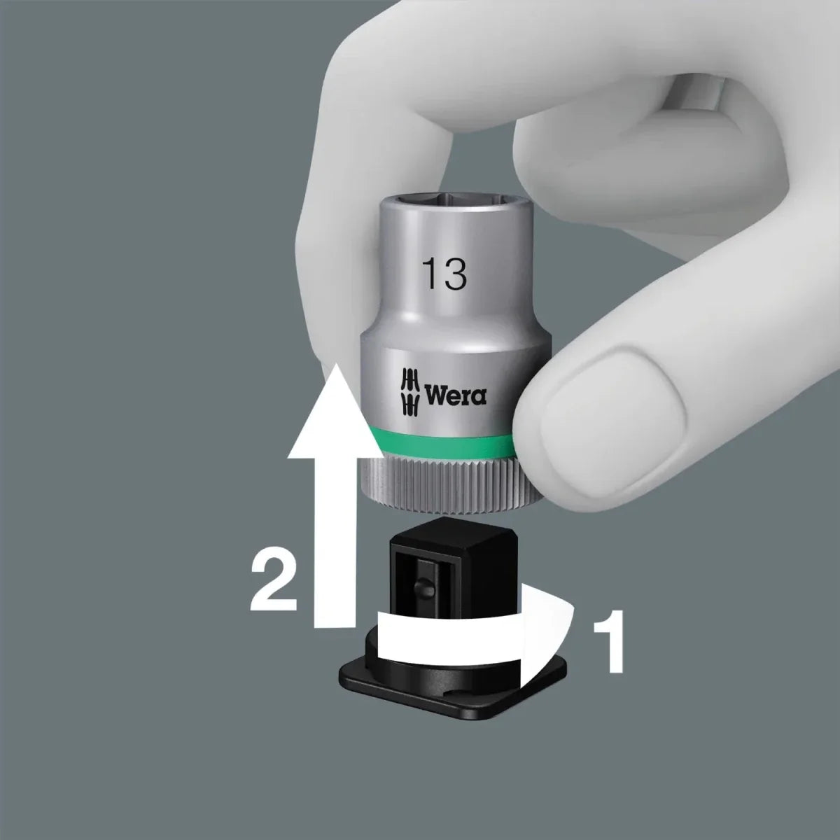 Wera 8100 SA 13 Zyklop Comfort Ratchet Set, 1/4" Drive, Metric, 15 Pieces