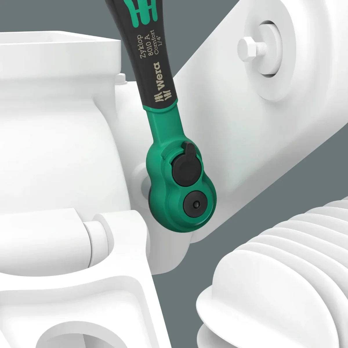 Wera 8100 SA 13 Zyklop Comfort Ratchet Set, 1/4" Drive, Metric, 15 Pieces