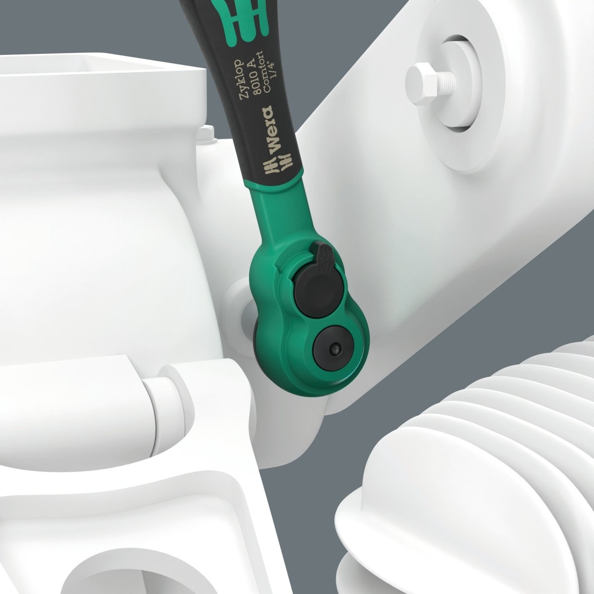 Wera 8100 SA 14 Zyklop Comfort Ratchet Set, 1/4" Drive, Metric, 28 Piece (05005541001)