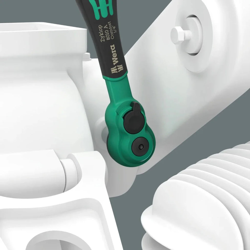 Wera 8100 SA 15 Zyklop Comfort Ratchet Set, 1/4" Drive, Imperial (SAE), 28 Piece (05005542001)