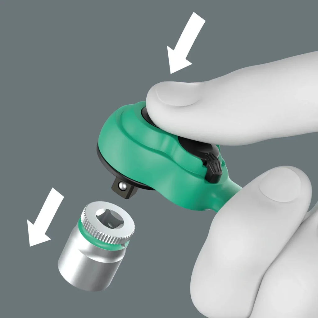 Wera 8100 SA 15 Zyklop Comfort Ratchet Set, 1/4" Drive, Imperial (SAE), 28 Piece (05005542001)