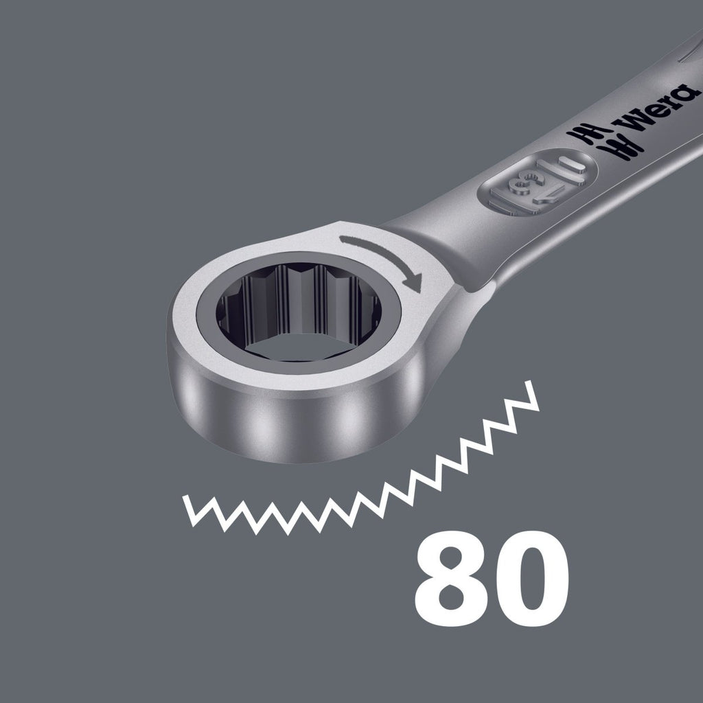 Wera 9630 Magnetic Rail 6000 Joker 1 Ratcheting Wrench Set Metric 05020014001