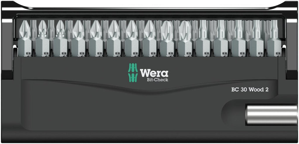 Wera Bit-Check 30 Wood 2 SB Screwdriver Bit Set 05057438001