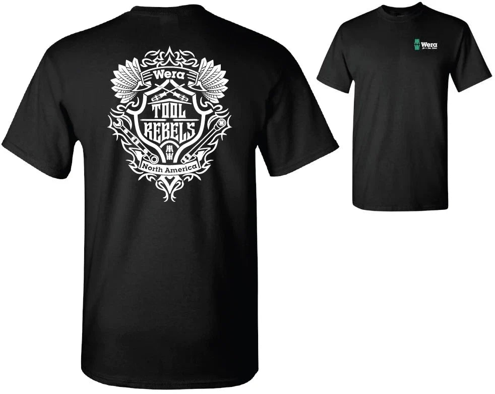 Wera Tools Tool Rebel Short Sleeve T-Shirt – Black (WERATRSHIRT)