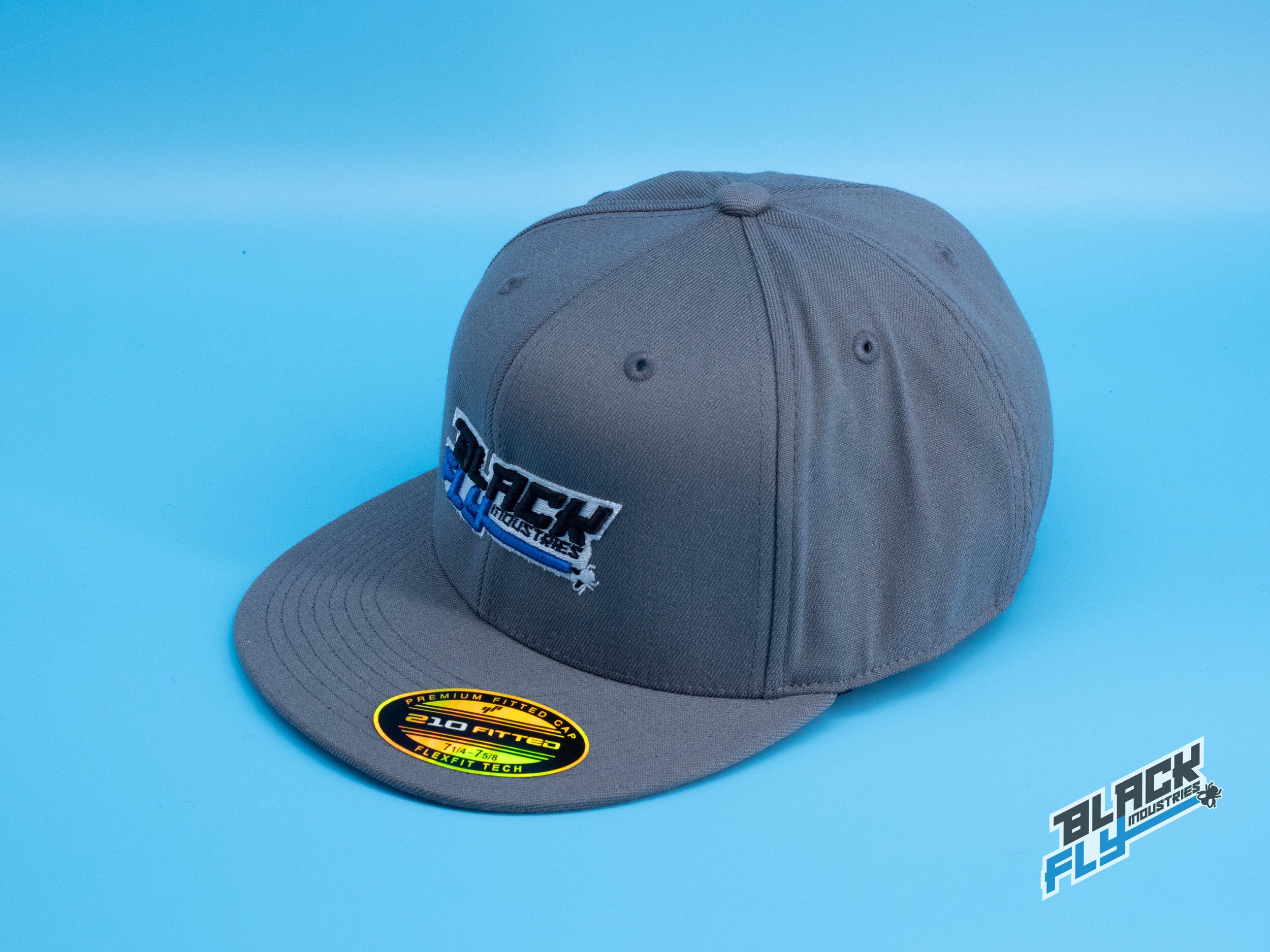 Black Fly Industries Flexfit 210 Flat Bill hat - Grey