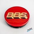 Genuine BBS Red/ Gold 3D Logo 56 mm Cap Set