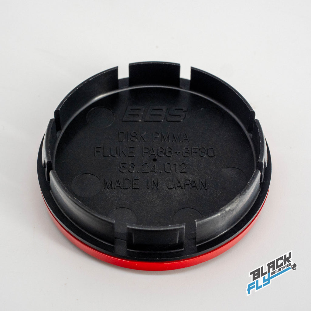 Genuine BBS Red/ Gold 3D Logo 56 mm Cap Set