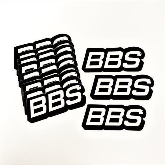 Genuine BBS Lip Decal Set Black/White | BBS | Shop Online – Black Fly ...