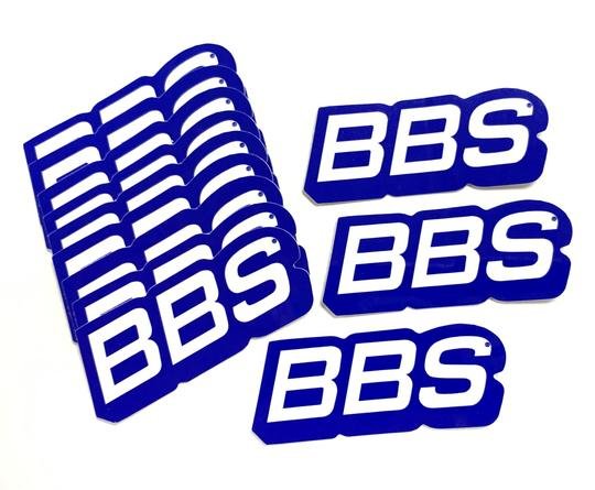 BBS blue and white lip decal
