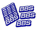 Genuine BBS Blue/White LIP DECAL