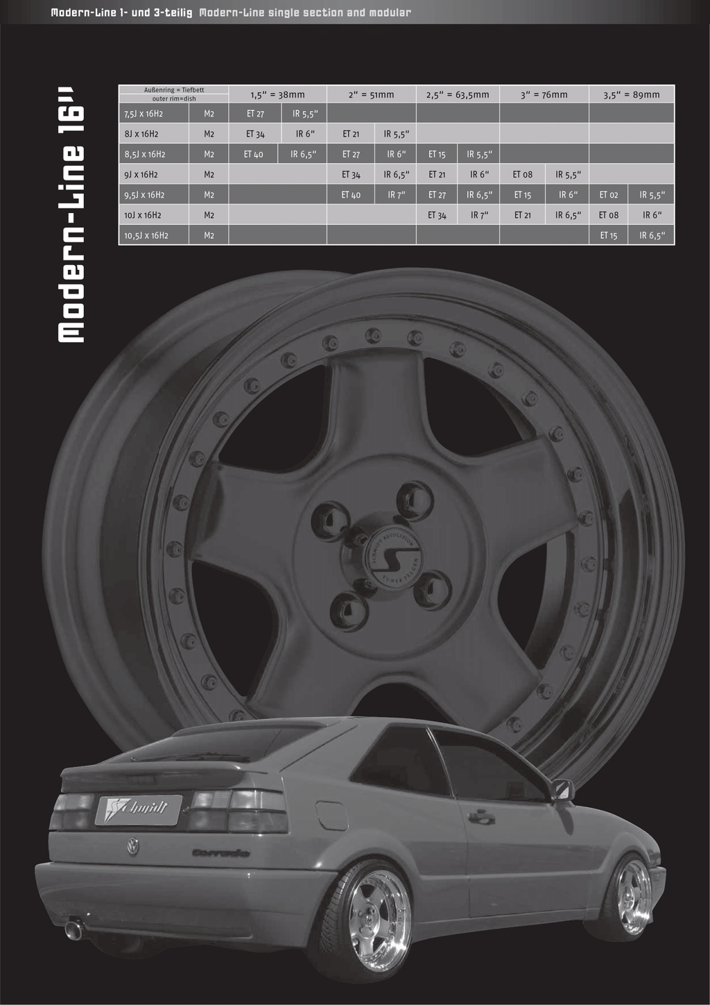 16" Schmidt Modernline 1 Piece Wheel