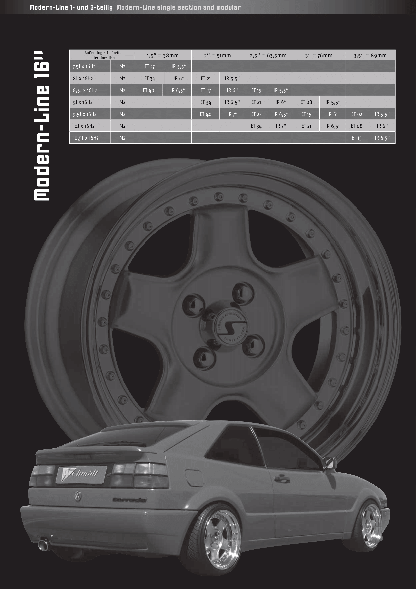 16" Schmidt Modernline 1 Piece Wheel